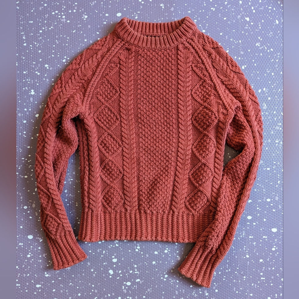 Vintage L.L. Bean cotton fisherman knit sweater